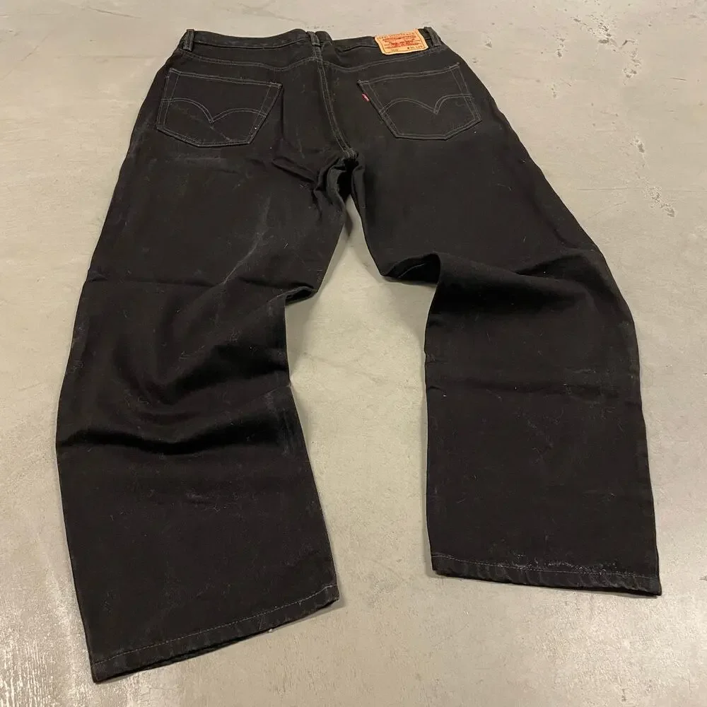 Vintage y2k black baggy Levi’s 550 relaxed fit skater jeans 36x29